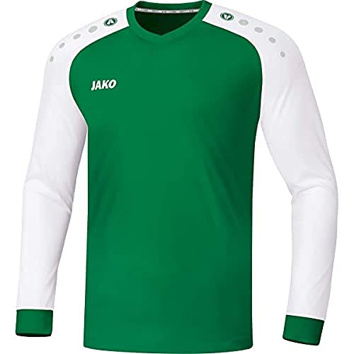 JAKO Kinder Trikot Champ 2.0 LA, sportgrün/weiß, 164, 4320 von JAKO