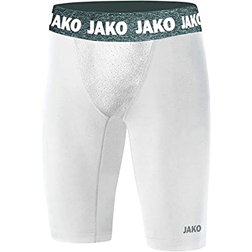 JAKO Herren Compression 2.0 Short Tights, Weiß, 164 EU von JAKO