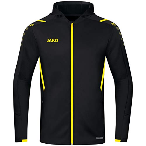 JAKO Kinder Kapuzenjacke Challenge, Schwarz/Citro, 164 JAKO Kinder Kapuzenjacke Challenge, Schwarz/Citro, 164 von JAKO