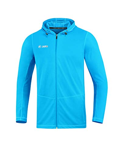 JAKO Kinder Kapuzenjacke Run 2.0, blau, 140, 6875 von JAKO