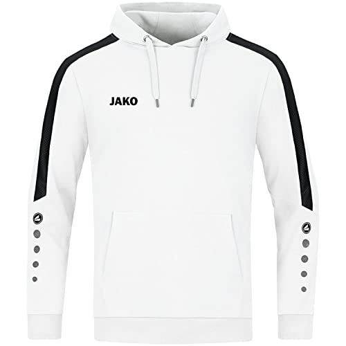 JAKO Kinder Kapuzensweatshirt Power, Weiß, 152 von JAKO