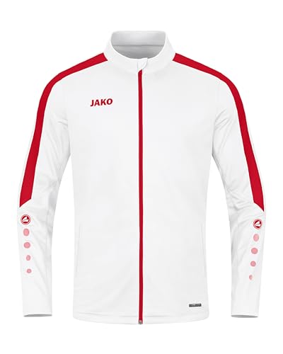 JAKO Kinder Polyesterjacke Power, Weiß/Rot, 164 JAKO Kinder Polyesterjacke Power, Weiß/Rot, 164 von JAKO