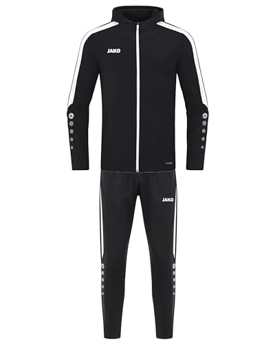 JAKO Kinder Trainingsanzug Polyester Power mit Kapuze, Schwarz, 164 JAKO Kinder Trainingsanzug Polyester Power mit Kapuze, Schwarz, 164 von JAKO