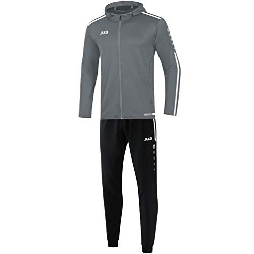 JAKO Kinder Trainingsanzug Polyester Striker 2.0 mit Kapuze, steingrau/weiß, 164, M9419 JAKO Kinder Trainingsanzug Polyester Striker 2.0 mit Kapuze, steingrau/weiß, 164, M9419 von JAKO
