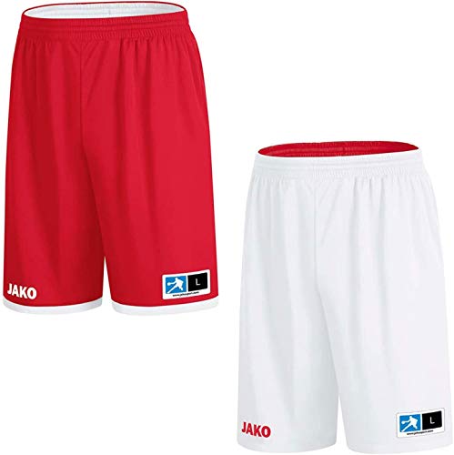 JAKO Kinder Wendeshort Change 2.0, rot/weiß, XS, 4451 von JAKO