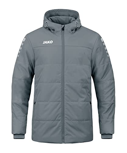 JAKO Herren Coachjacke Team mit Kapuze, Steingrau, S JAKO Herren Coachjacke Team mit Kapuze, Steingrau, S von JAKO