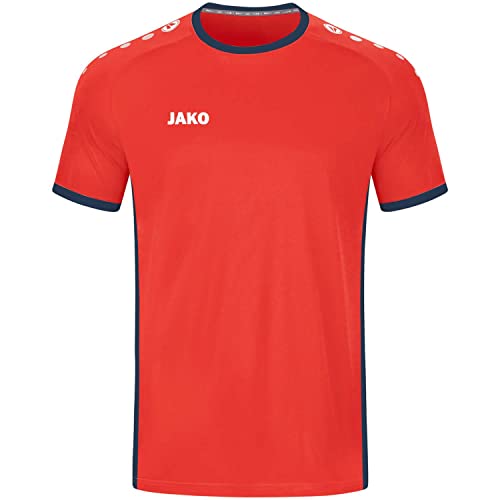 JAKO Kinder Trikot Primera (Kurzarm), Flame/Navy, 128 von JAKO