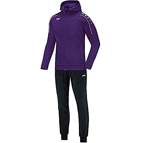 JAKO Trainingsanzug Kinder Polyester Classico mit Kapuze Lila Gr. 164 - Jogginganzug 2-teilig für Sport und Alltag, Jogginghose & Trainingsjacke von JAKO