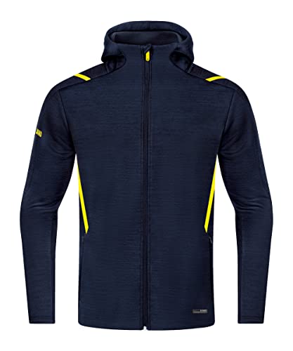 JAKO Kinder Freizeitjacke Challenge mit Kapuze, Marine-Meliert/Neongelb, 164 JAKO Kinder Freizeitjacke Challenge mit Kapuze, Marine-Meliert/Neongelb, 164 von JAKO