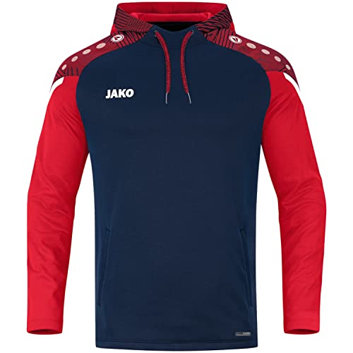 JAKO Kinder Kapuzensweatshirt Performance, Marine/Rot, 116 von JAKO