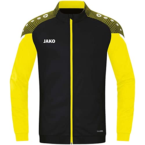 JAKO Kinder Polyesterjacke Performance, Schwarz/Soft Yellow, 116 von JAKO