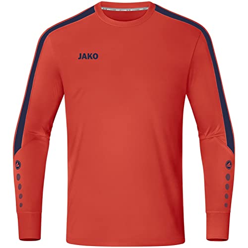 JAKO Kinder Torwart-Trikot Power (Langarm), Flame/Marine, 164 von JAKO