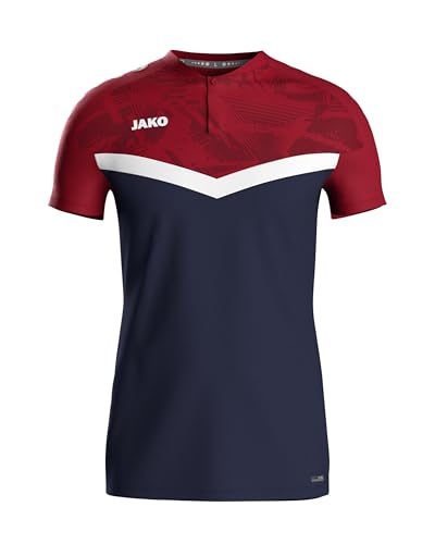 JAKO Herren Iconic Poloshirt, Marine/Chilirot, XL EU von JAKO