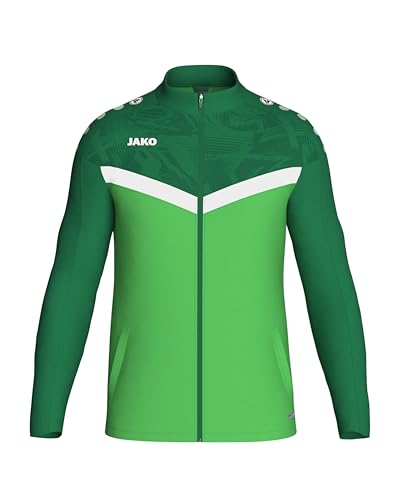 JAKO ICONIC Unisex Polyesterjacke Gr. XXL Soft Green/Sportgrün - Atmungsaktive Trainingsjacke Herren und Damen im modernen Design, 100% recyceltes Polyester von JAKO