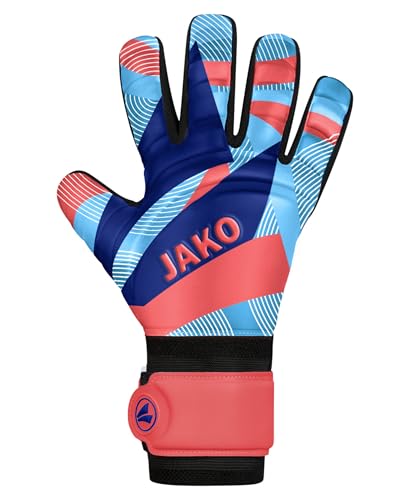 JAKO Unisex Torwart-Handschuhe River Basic Junior RC, Coral/SkyBlue/Navy, 7 JAKO Unisex Torwart-Handschuhe River Basic Junior RC, Coral/SkyBlue/Navy, 7 von JAKO