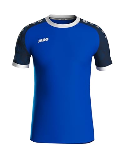 JAKO ICONIC Trikot Unisex Sportroyal, Marine, Gr. 3XL - Nachhaltiges Sport Shirt kurzarm aus 100% recyceltem Polyester, Feuchtigkeitstransportierend von JAKO