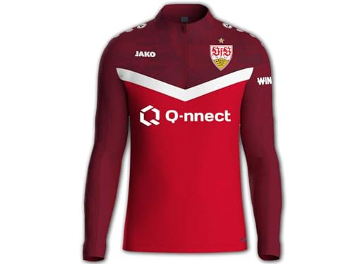 JAKO VfB Stuttgart Zip Trainingstop Iconic rot VfB 1893 Shirt Training Jersey, Größe:L von JAKO