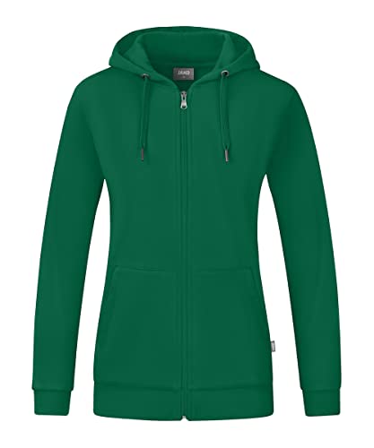 Jako Women Basic-/Kapuzen-Jacke Kapuzenjacke Organic, Grün, C6820-260, 44 von JAKO