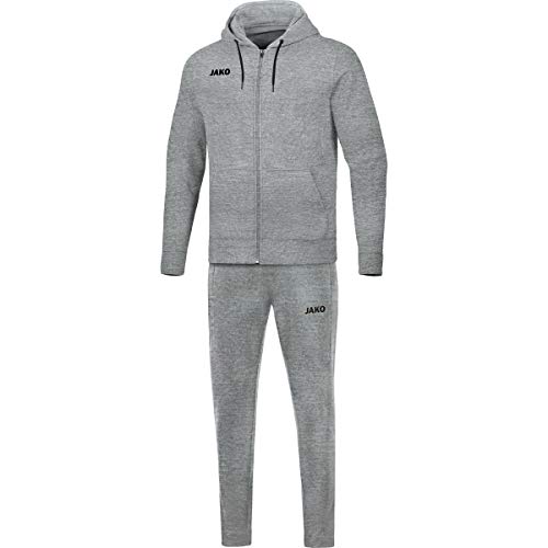 JAKO Herren Jogginganzug Base mit Kapuze, Hellgrau-Meliert, S JAKO Herren Jogginganzug Base mit Kapuze, Hellgrau-Meliert, S von JAKO