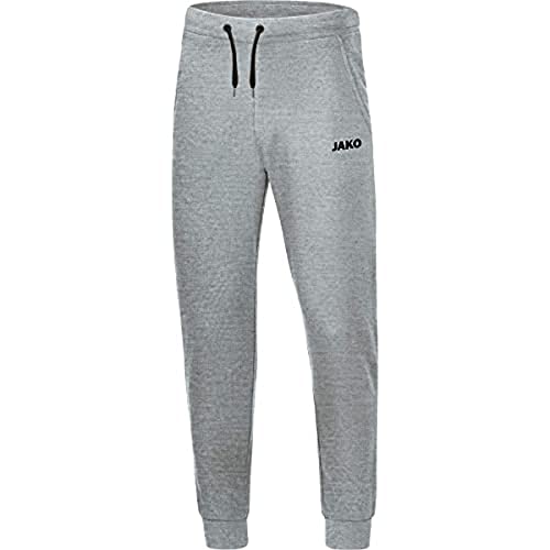 Jako Herren Jogginghose Base mit Bündchen, hellgrau meliert, XL, 6565 von JAKO