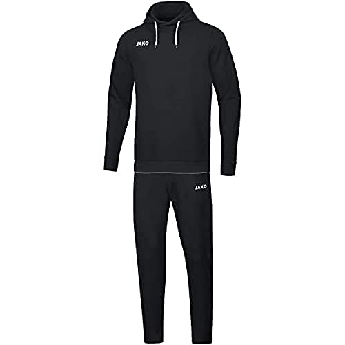 Jako Kinder Jogginganzug Base mit Kapuzensweat, Schwarz, 164, M9465 von JAKO