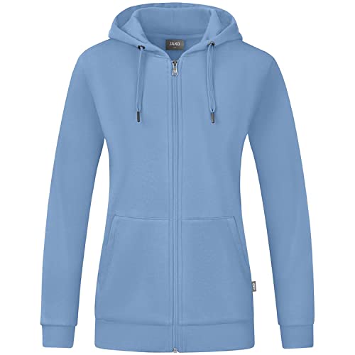 Jako Women Basic-/Kapuzen-Jacke Kapuzenjacke Organic, Eisblau, C6820-460, 46 von JAKO