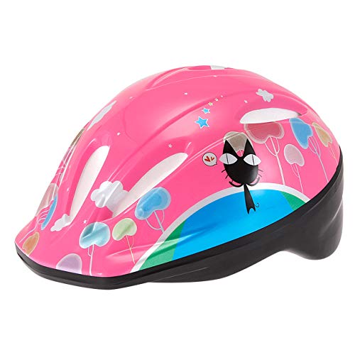 JAMARA 460631 - Kinder Fahrradhelm M - geprüft nach der Europäischen Radhelmnorm EN 1078, leicht, hohe Schlagfestigkeit, Schnellklick-Verschluss, für Kopfumfang 52-55 cm, pink von JAMARA