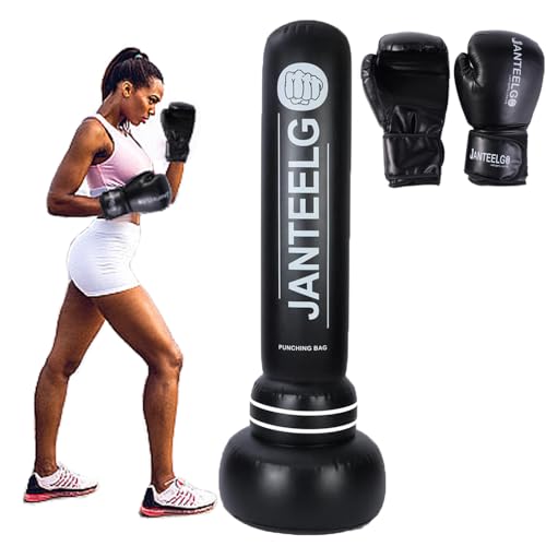 Boxsack Stehend JanTeelGO Upgrade 180cm PVC Boxsack Kinder Mit PU-Boxhandschuhen Geeignet für das Boxtraining von Teenagern und Erwachsenen Taekwondo, MMA und zur Linderung von Pent-Up-Energie bei Boxsack Stehend JanTeelGO Upgrade 180cm PVC Boxsack Kinder Mit PU-Boxhandschuhen Geeignet für das Boxtraining von Teenagern und Erwachsenen Taekwondo, MMA und zur Linderung von Pent-Up-Energie bei von JANTEELGO