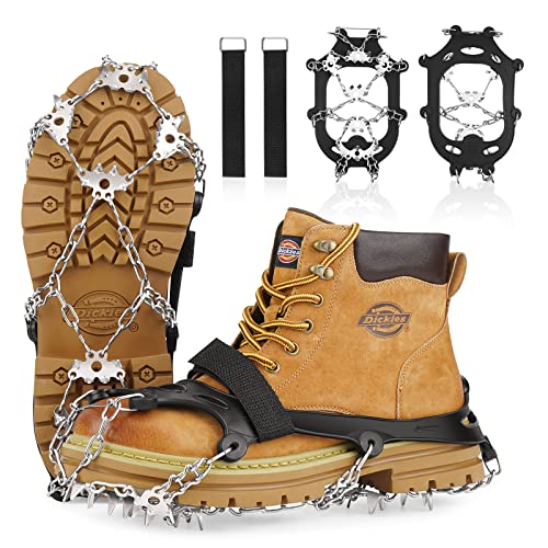 JATEKA Steigeisen 24 Zähne, Edelstahl Spikes Steigeisen für Bergschuhe mit Befestigungsband Anti-Rutschen Verdicken Spikes Erwachsene Kinder für Schuhe Winter Walking Wandern Bergsteigen Trail Running JATEKA Steigeisen 24 Zähne, Edelstahl Spikes Steigeisen für Bergschuhe mit Befestigungsband Anti-Rutschen Verdicken Spikes Erwachsene Kinder für Schuhe Winter Walking Wandern Bergsteigen Trail Running von JATEKA