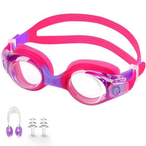 Schwimmbrille Kinder,Taucherbrille für Jungen und Mädchen,Anti UV-Schutz Kein Leck Schwimmbrillen,Anti-Beschlag Wasserdicht Swimming Goggles Set mit Ohrstöpsel und Nasenclip Schwimmbrille Kinder,Taucherbrille für Jungen und Mädchen,Anti UV-Schutz Kein Leck Schwimmbrillen,Anti-Beschlag Wasserdicht Swimming Goggles Set mit Ohrstöpsel und Nasenclip von JATEKA