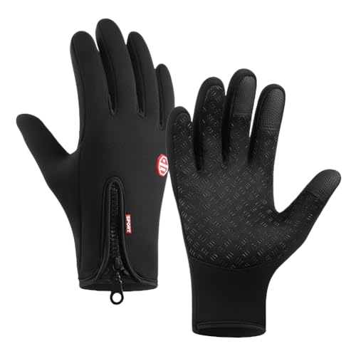 JAWSEU Handschuhe Herren Damen, Fahrradhandschuhe Herren Wasserdicht Winterhandschuhe rutschfeste, Touchscreen Winddichte Radhandschuhe rutschfest Sporthandschuhe für Radfahren Laufen Fahren Wandern von JAWSEU