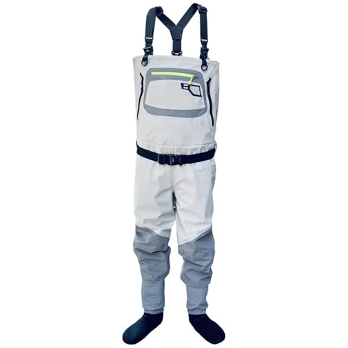 Fishing Waders Atmungsaktive Angeln Stockingfoot Brust Taille Cabrio Wathose wasserdichte Neopren Boot Kajak Hüfte Waten Hosen for Männer & Frauen Für Angeln, Jagd(S) von JBJYGSG