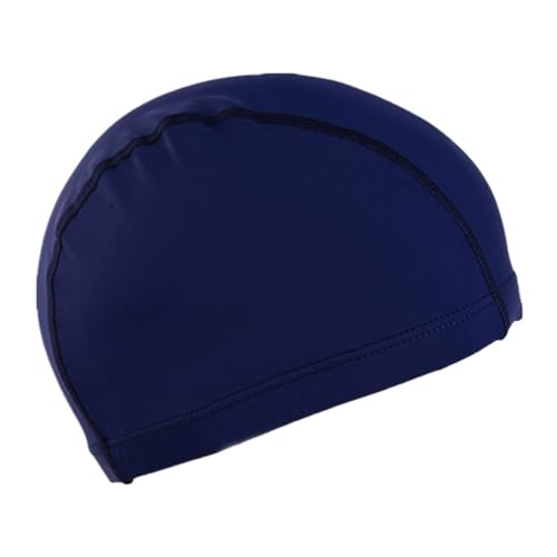 Elastische Nylon-Badekappen for Männer und Frauen, Soild-Gehörschutz, langes Haar, Schwimmbad-Hut, ultradünne Badekappen(Blue) von JCUIyon