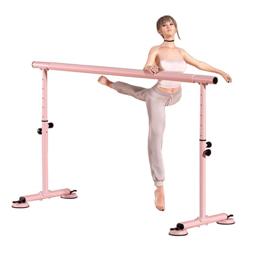 Ballettstange Tragbare Ballettstange Für Das Fitnessstudio Zu Hause, Freistehende Höhenverstellbare Ballettstange, Stabile Übungsstange Mit Stahlkonstruktion Für Tanz, Fitness, Pilates(150cm/4.92ft) von JCWGLY