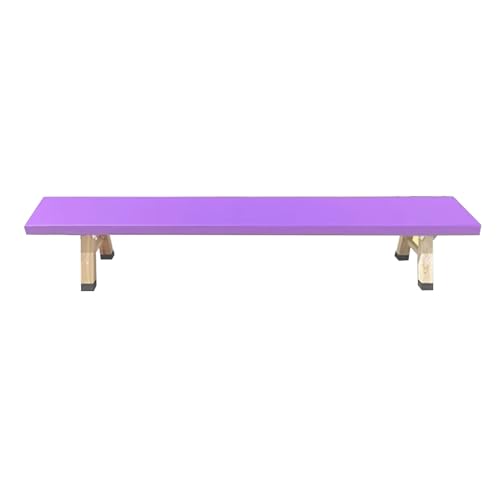 JCWGLY Balletequipment Massivholz-Tanzhocker, Ballett-Stretching-Gymnastik-Balance-Trainingsgerät, Stabile Und Hochbelastbare Tanzübungsbank(Purple,1.5 m/4.92 ft) von JCWGLY