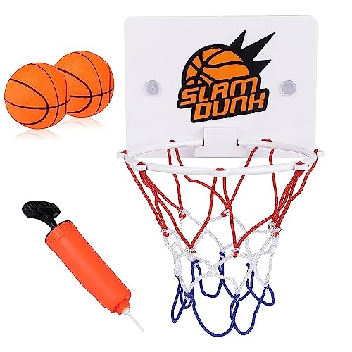 JDCMEI Mini Basketball Korb Set, Indoor Basketballkorb Basketball Hoop 16.2X12cm Kinder Basketballkorb Zimmer mit 2 Stück Bälle und Pumpe Büro Basketballkorb Saugnapf für Indoor Office Home JDCMEI Mini Basketball Korb Set, Indoor Basketballkorb Basketball Hoop 16.2X12cm Kinder Basketballkorb Zimmer mit 2 Stück Bälle und Pumpe Büro Basketballkorb Saugnapf für Indoor Office Home von JDCMEI