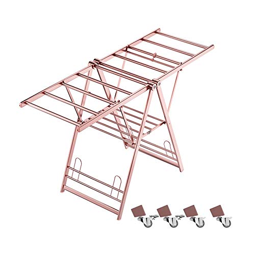 JDHSKCF Wäscheständer Wäscheständer, Faltbarer Wäscheständer für Kleidung, großer klappbarer Wäscheständer, praktisch und langlebig, Starke Tragfähigkeit, für den Innen- und Außenbereich erforderlich von JDHSKCF