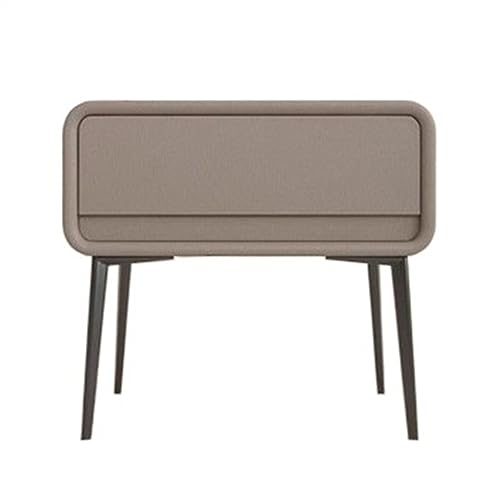 Nachttisch, minimalistischer, moderner Nachttisch aus Holz mit hohen Beinen, minimalistischer kleiner Nachttisch mit einer Schublade, Nachttischmöbel, Aufbewahrungsschrank, Tisch (Farbe: Khaki, Größe: von JDHSKCF