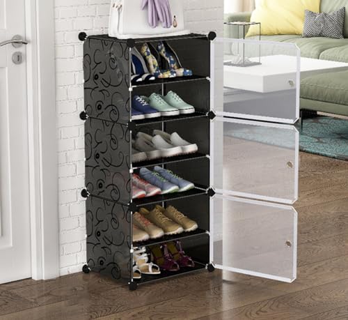 Schuhkarton-Schuhregal-Aufbewahrungsorganisator, modularer Schuhwürfelschrank zur Platzersparnis, für Flur, Schlafzimmer, Eingangsbereich für alle Arten von Schuhen und Kleidung, abnehmbare Trennwand, von JDHSKCF