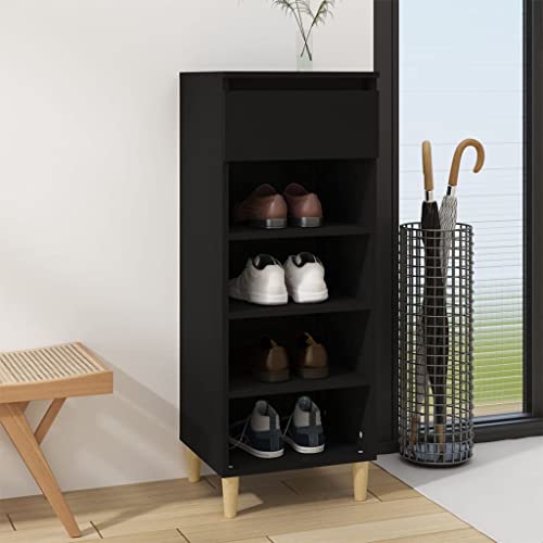 Schuhschrank aus Sonoma-Eiche, Schuh-Organizer mit Holzschuhregal für Eingangsbereich und Flur, 40 x 36 x 105 cm, Schuhaufbewahrungslösung für einen ordentlichen und aufgeräumten Raum. Selfless von JDHSKCF