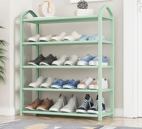 Shoebox Multi-Storage-Schuhregal, Schuhregal mit abgerundetem Griff, schnell montierbarer, freistehender vertikaler Schuhschrank-Organizer für Schrank, Flur, Eingangsbereich, Tür, herausnehmbares Fach von JDHSKCF