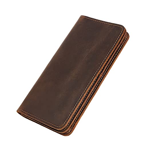 JDSHFEN Handgemachte Herren Geldbörse Lange Multi-Card Geldbörse Business Clutch Große Kapazität Geldbörse,T-18 x 9 x 1,5 m von JDSHFEN