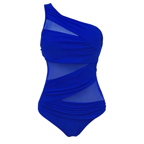 JEAMIS Bikini Damen Plus Size Badeanzüge Frauen Badebekleidung Für Frauen Meshblack Rotblau Push Up Gepolstert Badeanzüge-blau-l von JEAMIS