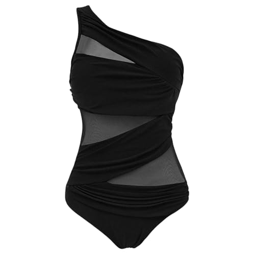JEAMIS Bikini Damen Plus Size Badeanzüge Frauen Badebekleidung Für Frauen Meshblack Rotblau Push Up Gepolstert Badeanzüge-schwarz-XXXL von JEAMIS