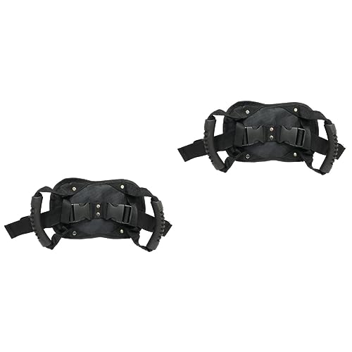 JECOMPRIS 3 STK Rücksitzschutzgriff Passagier Handgelenksstärkung Handgreifer Trainierender Schoß Gürtel Motorradgriff für Beifahrer handlauf Bauch Armlehne Rücksitzgriff Sandwich-Mesh Black von JECOMPRIS