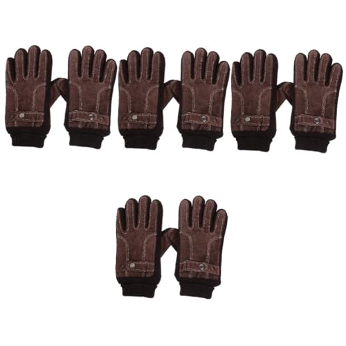 JECOMPRIS 4 Paar Winterhandschuhe Herrenhandschuhe Für Kaltes Wetter Handschuhe Für Den Winter Warme Handschuhe Herrenhandschuhe Laufhandschuhe Kaltwetterhandschuhe Thermohandschuhe von JECOMPRIS