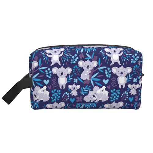 Kulturbeutel mit schönem Koala-Druck, geräumige Kapazität, Kosmetiktasche für Damen, Kulturbeutel für Herren, weiß, Einheitsgröße Kulturbeutel mit schönem Koala-Druck, geräumige Kapazität, Kosmetiktasche für Damen, Kulturbeutel für Herren, weiß, Einheitsgröße von JEJEA