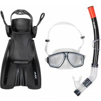 JELEX Deepsea Schnorchel Set mit Flossen schwarz JELEX Deepsea Schnorchel Set mit Flossen schwarz von JELEX