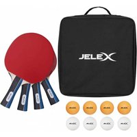 JELEX Sidespin 4er-Set Tischtennis Schläger mit 8 Bällen JELEX Sidespin 4er-Set Tischtennis Schläger mit 8 Bällen von JELEX