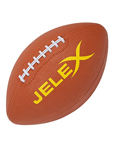 JELEX Touchdown American Football aus Gummi, mit klassischer Naht und hervorragender Sprung- und Flugeigenschaft, optimale Handlichkeit mit gutem Grip. Gewicht: 400 g (Classic Brown) JELEX Touchdown American Football aus Gummi, mit klassischer Naht und hervorragender Sprung- und Flugeigenschaft, optimale Handlichkeit mit gutem Grip. Gewicht: 400 g (Classic Brown) von JELEX